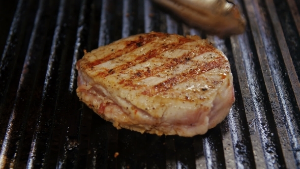 Fried Steak On a Plate. .