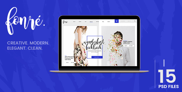 Fonre - Creative & Modern Online Shop PSD Template