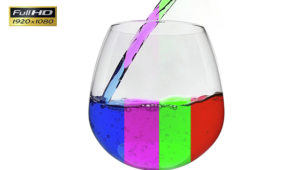 Glass Of colorful Water