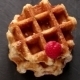 Belgian Waffles With Raspberries And Sugar Powder Over Rusty Surface - VideoHive Item for Sale