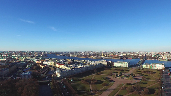 Top View On The Buildings Of St.-Petersburg City