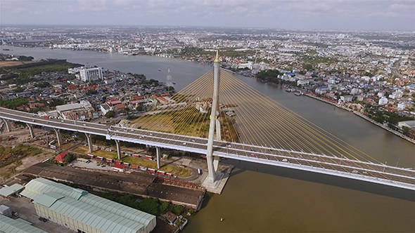 Aerial View of Bangkok and the Chao Phraya River 11