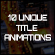 10 Unique Title Animations - VideoHive Item for Sale