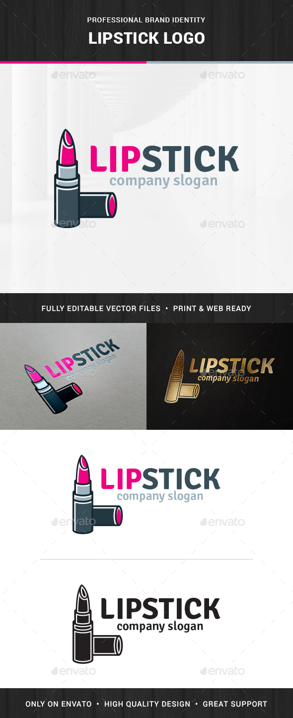 Lipstick Logo Template