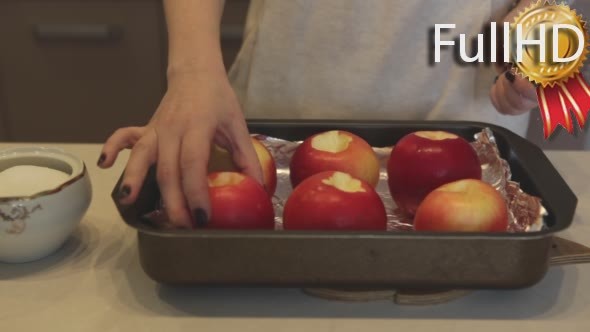 Preparation of Apples to Bake in the Oven