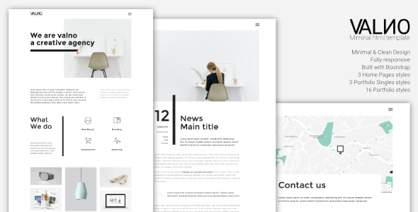 Valno - Minimal Creative Multi page Portfolio Template