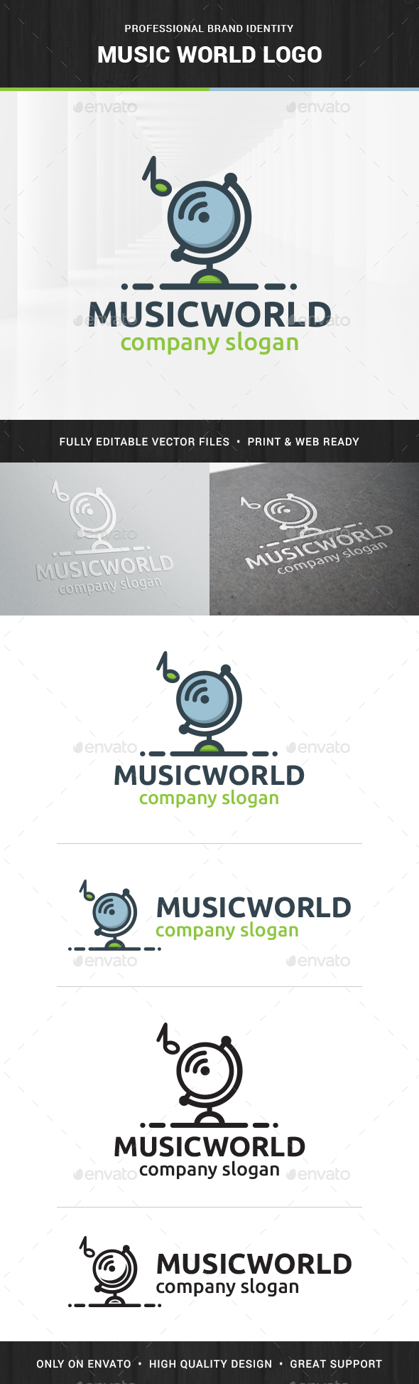 Music World Logo Template