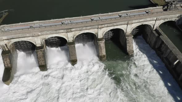 Dam River Aerial View