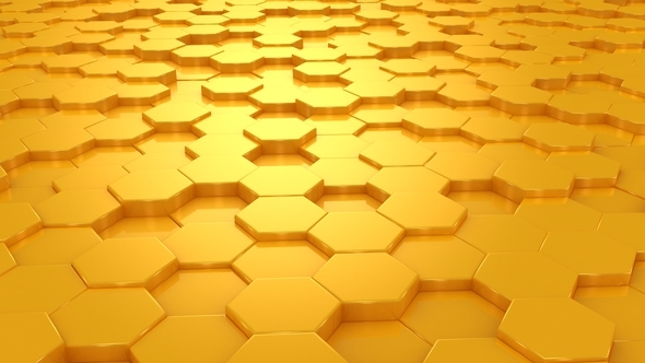 Background Formed From Moving Honeycombs