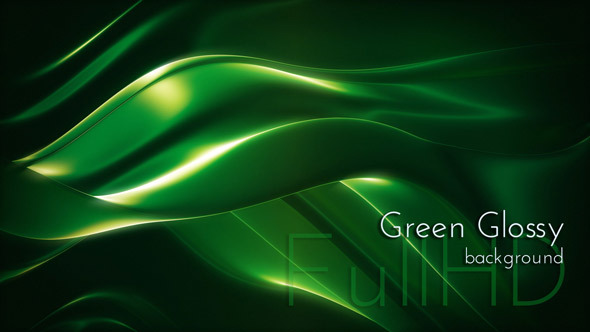 Green Glossy Metallic Background