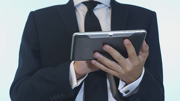 Businessman Using Touchpad