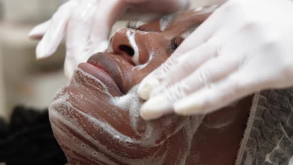 Cosmetology Procedure Facial Cleansing Woman Face