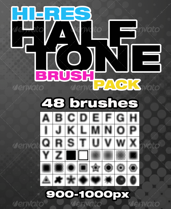 Hi-Res Halftone Brush Pack