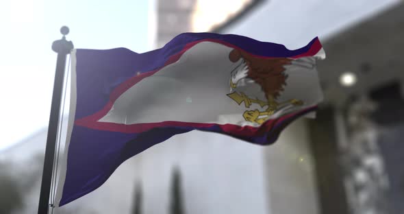 American Samoa territory flag. American Samoa waving flag