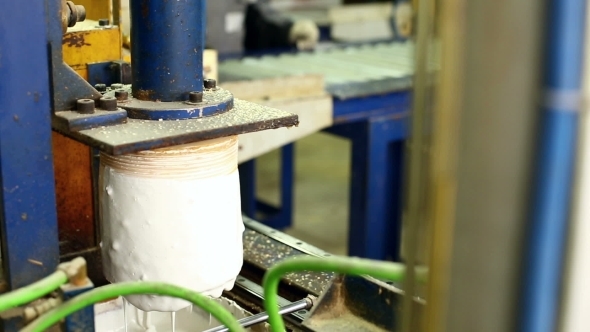 Glulam Production. View Of Roller With Glue