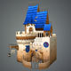 Low Poly Medieval Castle - 3DOcean Item for Sale
