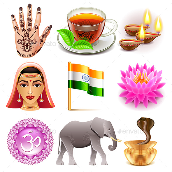 India Icons Set