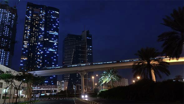 Business Tower at Night