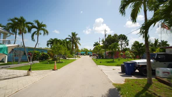 Driving Through Streets Matlacha Florida Usa