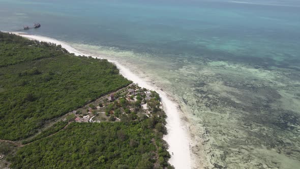 Zanzibar Tanzania  Aerial View of the Indian Ocean