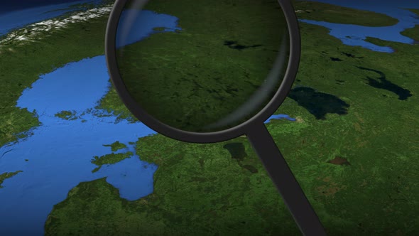 Magnifying Glass Finds Helsinki City on the Map