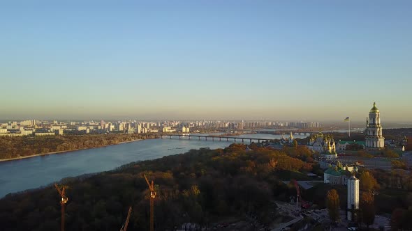 Aero, Kyiv, Autumn, Park of Glory, Metro Bridge, Pechersk Lavra