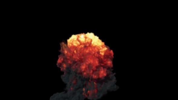 Fire Explosions And Blasts. Explosion Spark And Particles Moves In Isolated Black Background 2