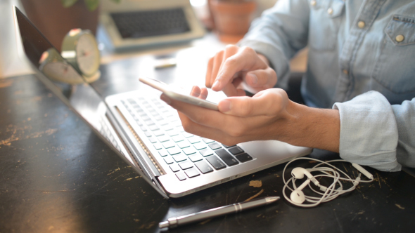 Surfing Online , Smartphone, Working in Office alt