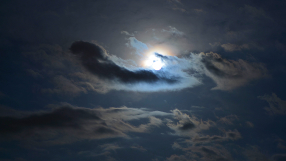 Moonscape in a Cloudy Day