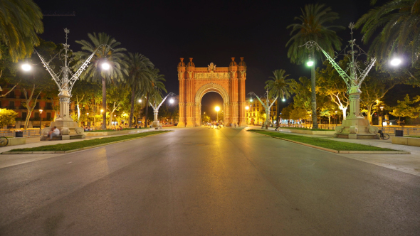 Arch of Triumph in Barcelona, Spain