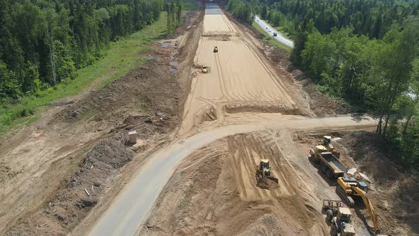 Highway Construction Aerial View