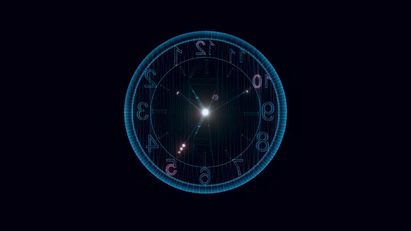 Wall Clock Hologram Rotating Hd