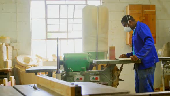 Worker making mold in foundry workshop 4k