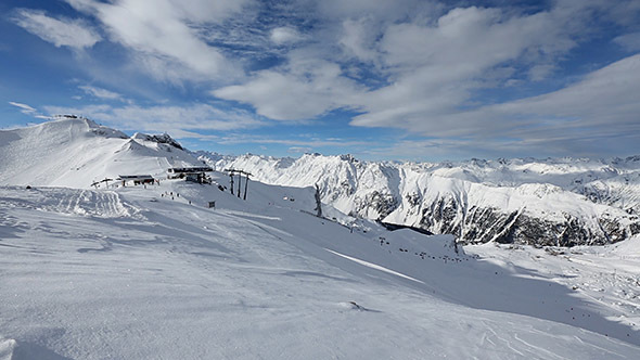 Silvretta Alps Winter View (Austria).