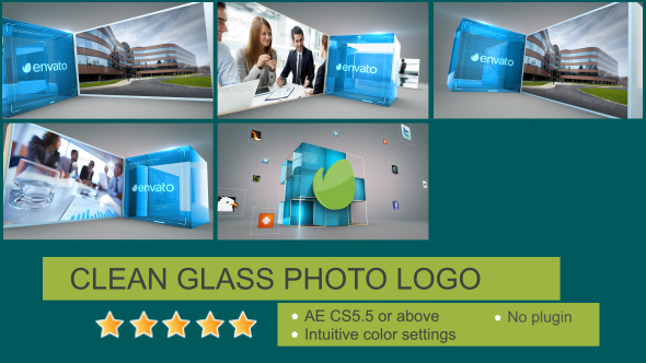 Clean Glass Photo Logo  alt