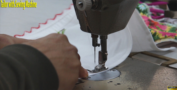 Tailor with Sewing Machine