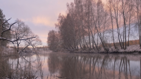 Dawn Paints a Beautiful River Landscape