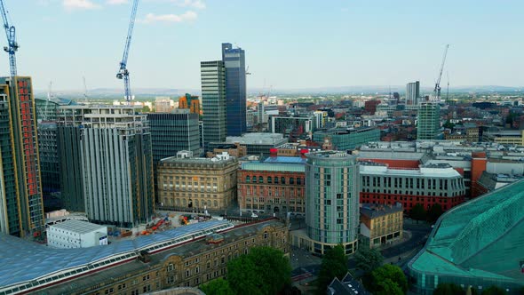 Aerial View Over the City of Manchester  Travel Photography