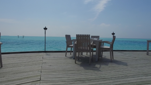 Outdoor Restaurant Terrace Over Sea 2