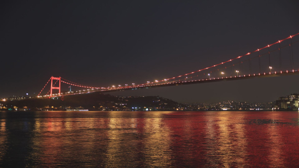 Istanbul Bosphorus in Night 