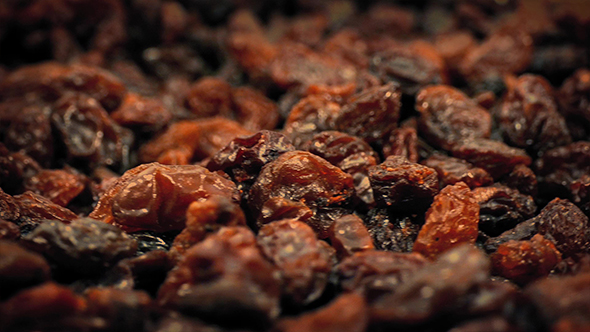 Pile Of Raisins Turning