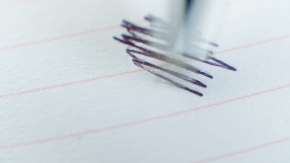 A Hand With Pen Paints The Paper