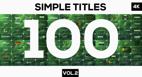 100 Motion Titles and Lowerthirds Vol.2