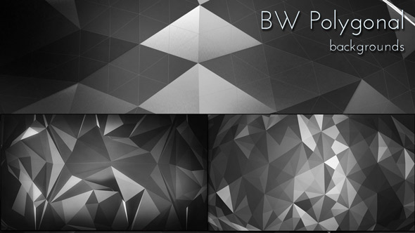 Black and White Polygonal Triangles Background