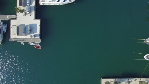 Aerial View of Porto Montenegro. Tivat City.