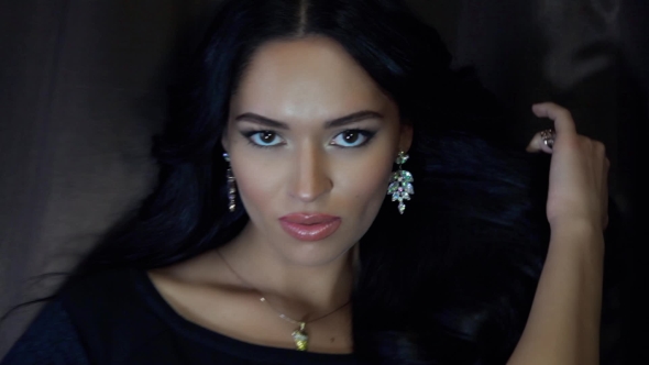 Beautiful Brunette Posing On Camera