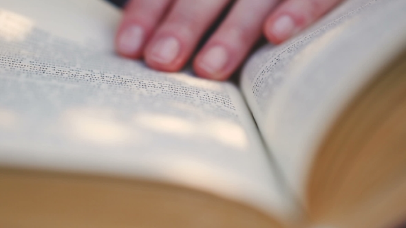  Woman's Hand Reading a Book.