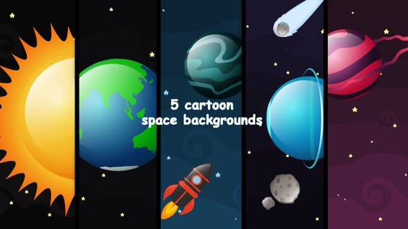 Cartoon Space Backgrounds