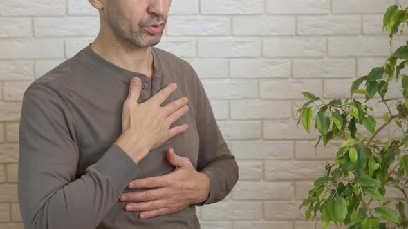 Man Reducing Stress with Breathing