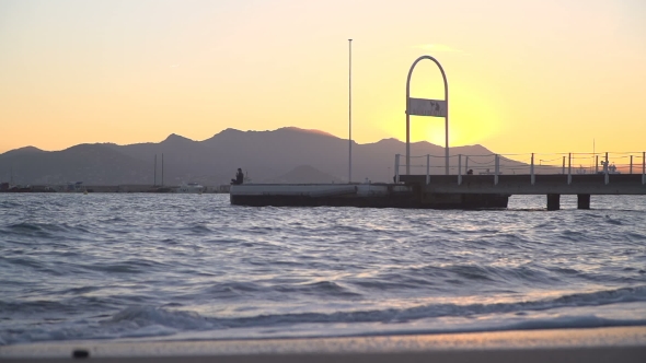 French Riviera At Sunset